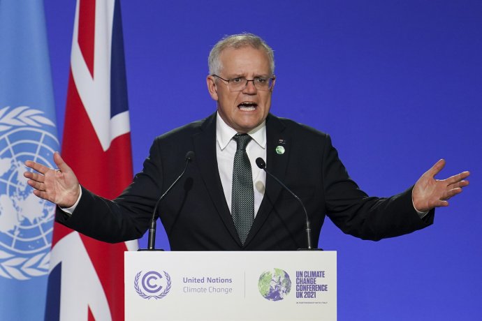 Austrálsky premiér Scott Morrison. Foto - TASR/AP