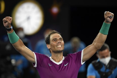 Rafael Nadal po postupne do finále na Australian Open. Foto – TASR/AP