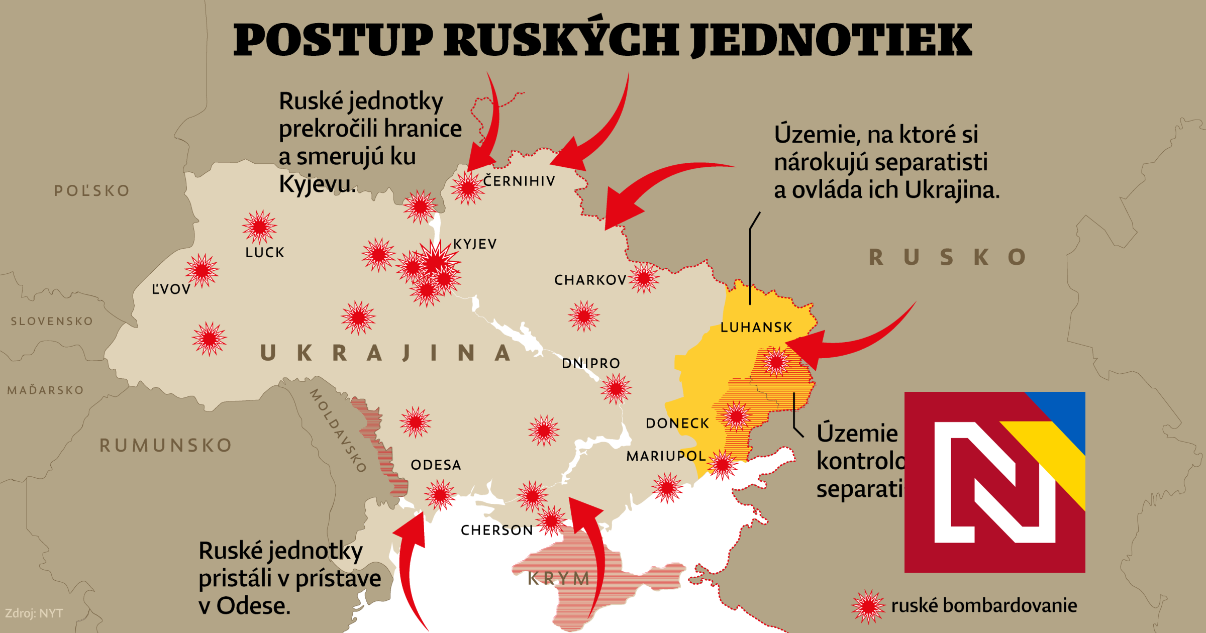 Według Zachodu Kijów może upaść w ciągu kilku godzin, Zełenski ogłosił powszechną mobilizację”.