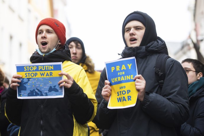 Demonštrácia v Estónsku. Foto - TASR/AP