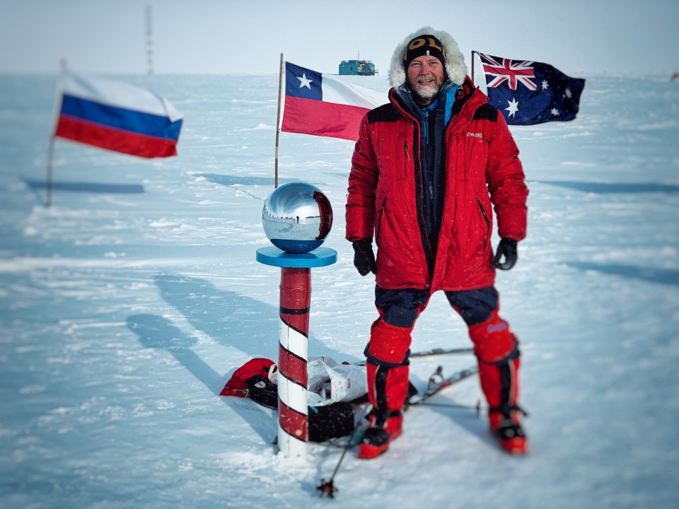 Petr Horký na južnom póle. Foto - archív P. H.