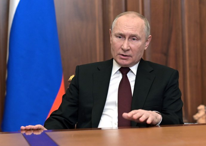 Vladimir Putin uznanie separatistických republík oznámil v pondelok. Foto - tasr/ap