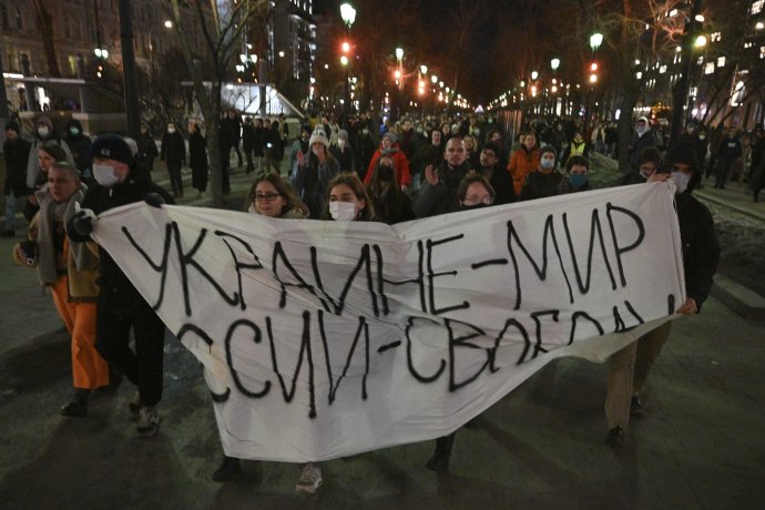 Pochod v Moskve. Foto - TASR/AP