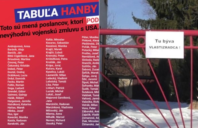 Údajná tabuľa hanby, ktorú šíril strarosta Becík, a odkaz na bráne jedného z poslancov OĽaNO