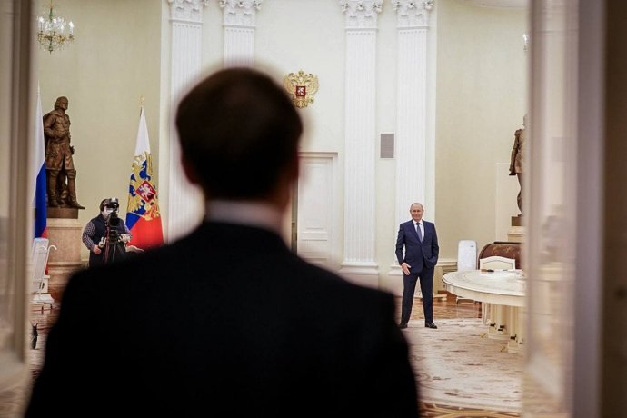 Putin a Macron. Foto - kremlin.ru