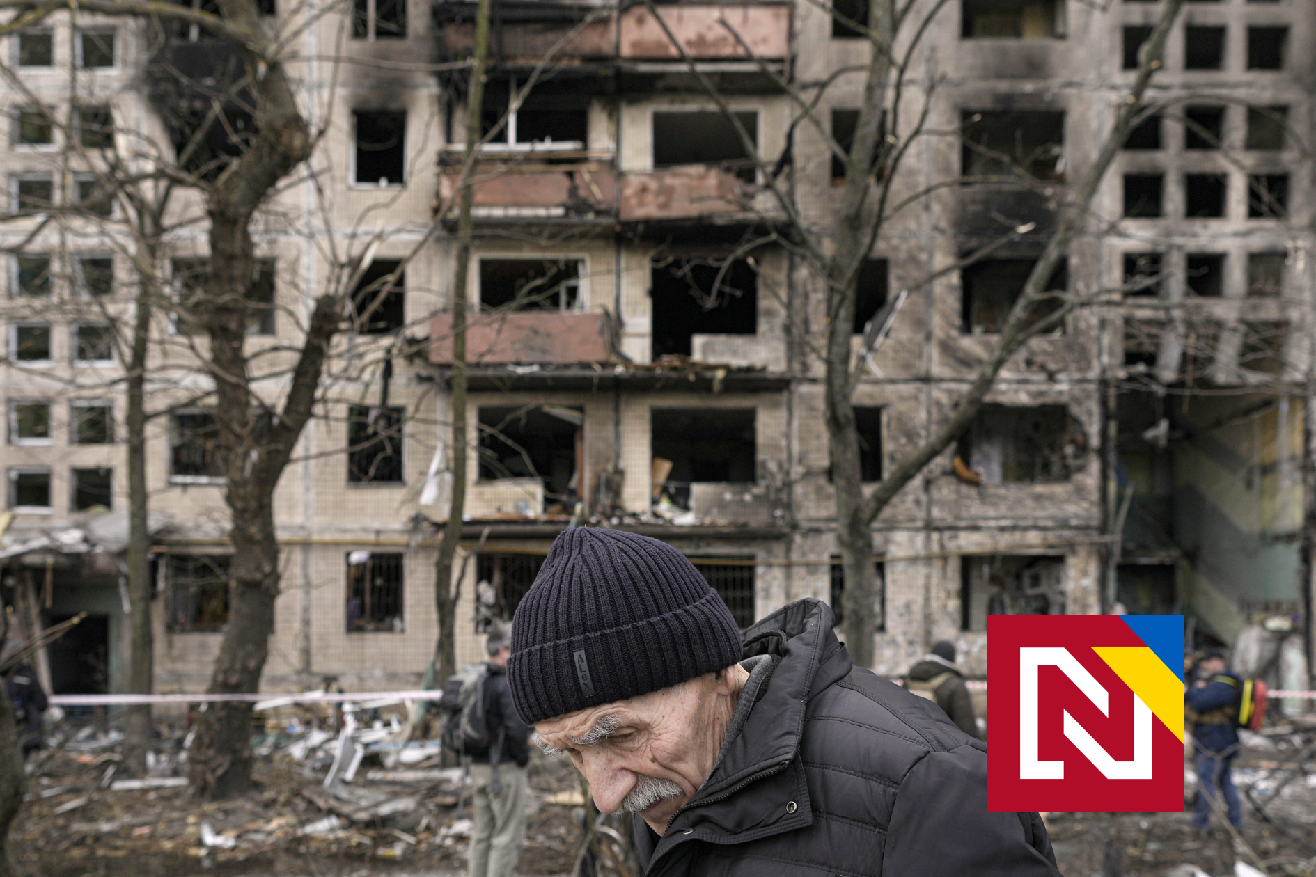 W Kijowie zbombardowano budynek cywilny.  Sojusznik Putina przyznał, że atak na Ukrainę nie przebiegał zgodnie z planem