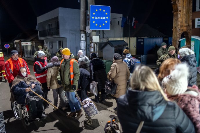 Utečenci z Ukrajiny prichádzajúci na Slovensko. Foto N - Tomáš Benedikovič