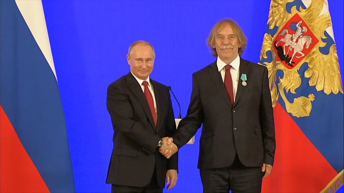 Nohavica s Putinom v Moskve v novembri 2018. Foto - kremlin.ru