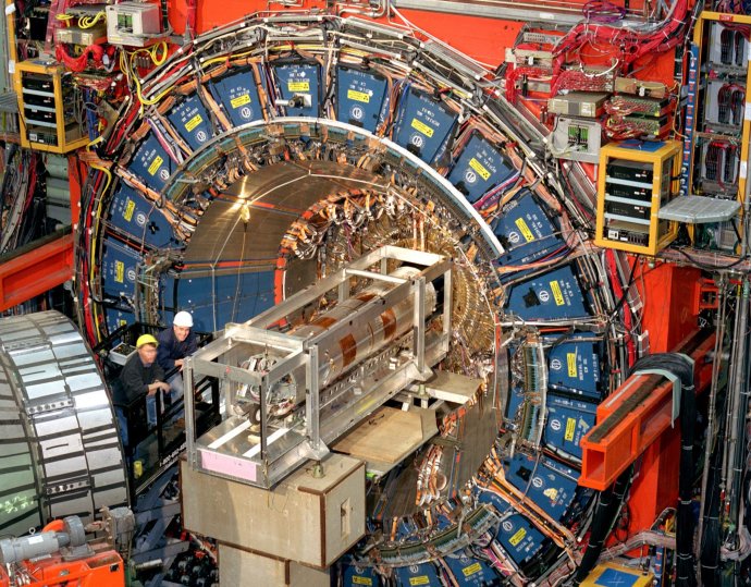 Detektor Tevatron vo Fermilabe pri Chicagu, kde vykonali zrážky dôležité pre meranie hmotnosti W bozónu. Foto – Fermilab