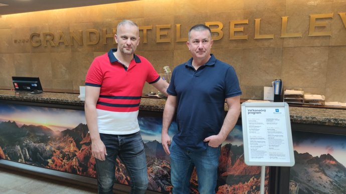 Spolumajitelia Grand Hotela Bellevue Roman Murár (vľavo) a Adrián Vološin - foto Roman Murár