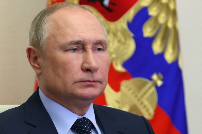 Vladimir Putin na schôdzi ruskej bezpečnostnej rady. Foto - TASR/AP