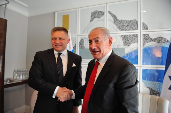 Robert Fico s Benjaminom Netanjahuom v júli 2017. Foto - TASR