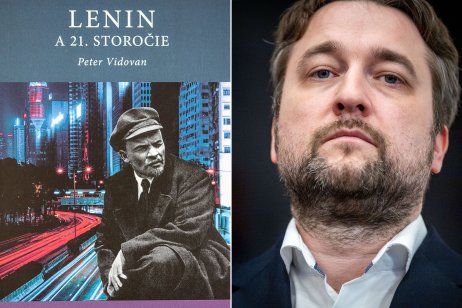 Kniha o Leninovi vydaná pod pseudonymom a politik Smeru Ľuboš Blaha. Foto N – Tomáš Benedikovič