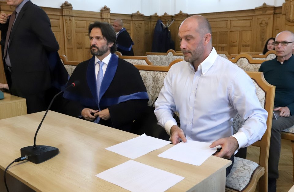 Robert Kaliňák a Norbert Bödör v júni na súde pri kauze Dobytkár. Foto – TASR