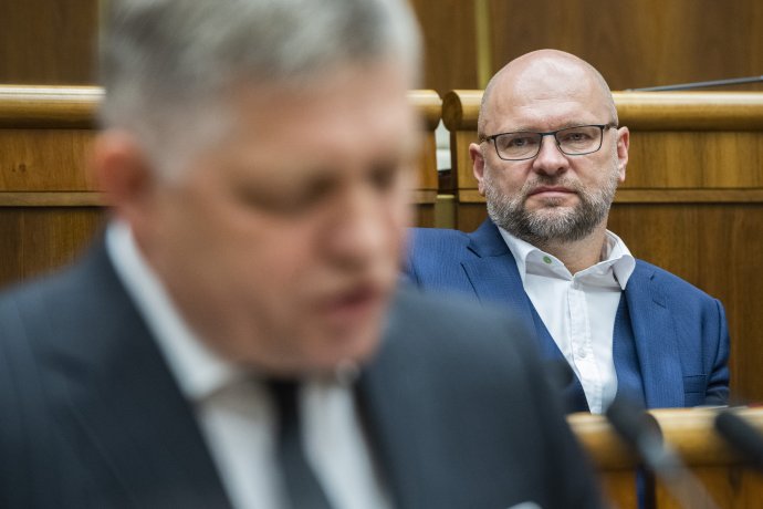 Fico a Sulík v parlamente. Foto - TASR