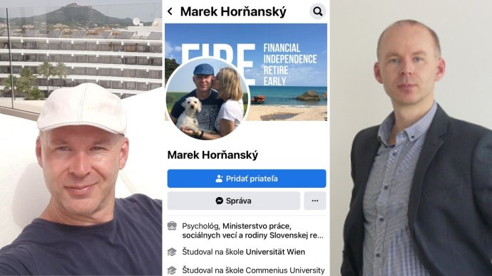 Marek Horňanský. Zdroj - PsychologickyInstitut.sk a Facebook. Na oboch stránkach sú už jeho fotografie nedostupné.