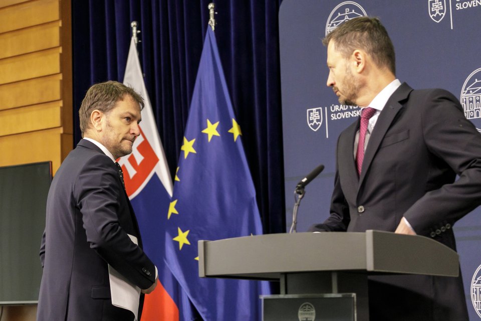 Eduard Heger a Igor Matovič. Foto – TASR