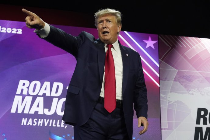 Donald Trump vystúpil na konferencii v Nashville 17. júna. Foto - TASR/AP
