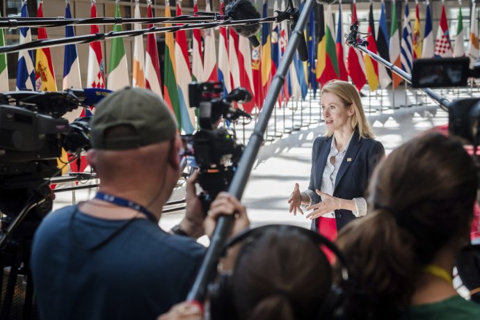 Estónska premiérka Kaja Kallasová. Foto - tasr/ap