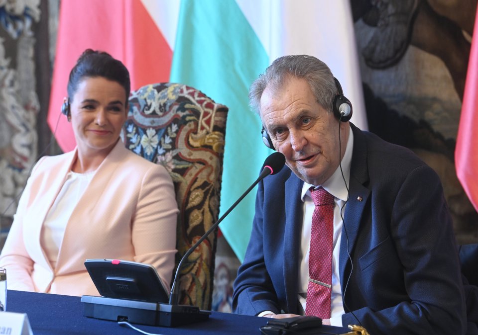 Novák Katalin és Miloš Zeman. Kép - MTI