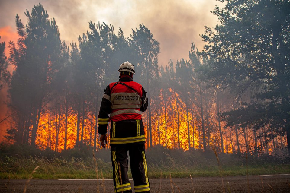 Erdőtűz Landiras francia város közelében. Fotó - TASR/AP