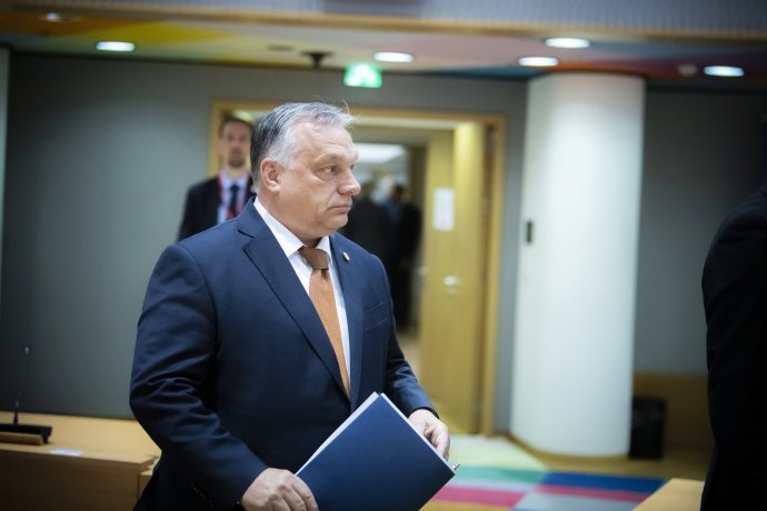 Orbán Viktor a 2022. június 24-i EU-csúcson. Fotó – Miniszterelnöki Sajtóiroda / Benko Vivien Cher