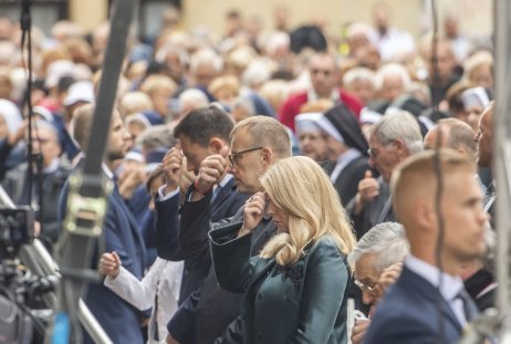 Na národnej púti v Šaštíne sa zúčastnili aj prezidentka, premiér so šéfom parlamentu. Foto – tasr