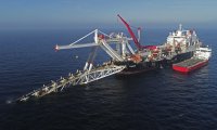 Loď pri plynovode Nord Stream 2 v roku 2018. Foto - TASR/AP
