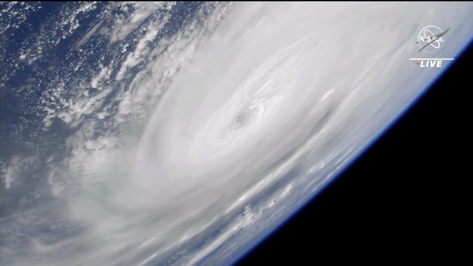 Hurikán Ian na zábere z ISS. Foto - TASR/AP