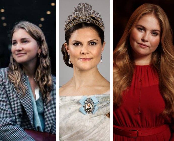 Zľava belgická princezná Elisabeth, švédska princezná Victoria a holandská princezná Catharina-Amalia. Foto - monarchie.be; kungahuset.se; royal-house.nl