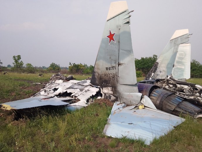 SU-30SM. Ide o rovnaký typ, ale iný kus, než o aký prišli Rusi pri Iziume. Foto - ukrajinská armáda