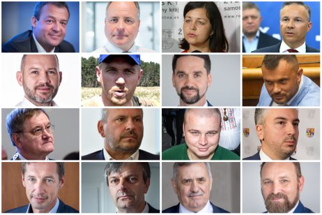 Kandidáti na županov a županky. Foto N – Tomáš Benedikovič, TASR a FB kandidátov