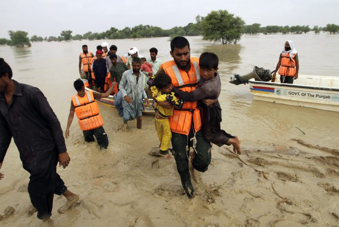 Záplavy v Pakistane, august 2022. Foto – AP