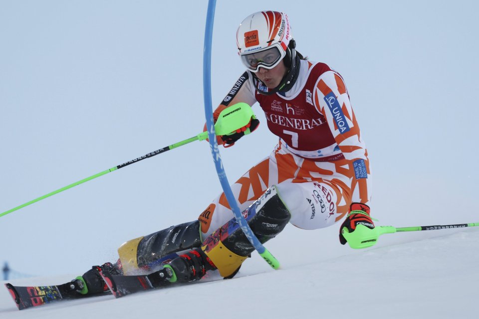 Petra Vlhová v 1. kole slalomu v Levi. Foto - TASR/AP