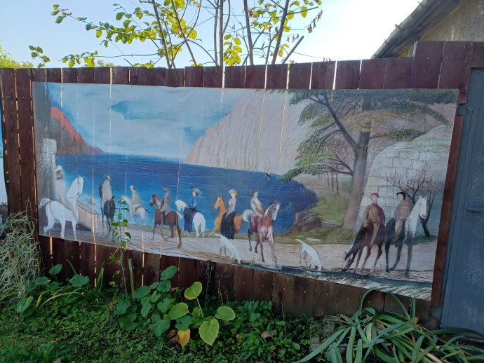 Csontváry A Tengerparti sétalovaglás című festménye is Gácsról került elő. Fotó - Ibos Emese