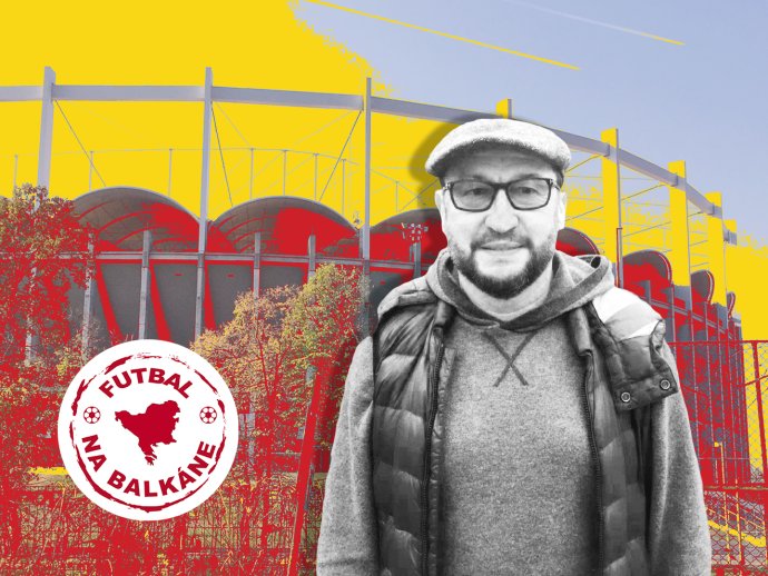 Bývalý rumunský futbalista Viorel Moldovan, v pozadí štadión v Bukurešti. Foto N - Lukáš Vráblik