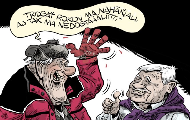 Karikatúra z 1. januára 2023, keď bolo 30. výročie vzniku Slovenskej republiky.