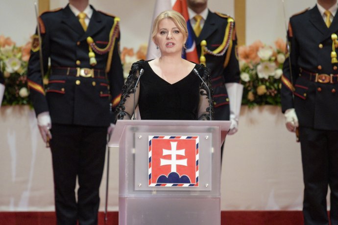 Zuzana Čaputová az állami díjkiosztó ünnepségen. Fotó - TASR
