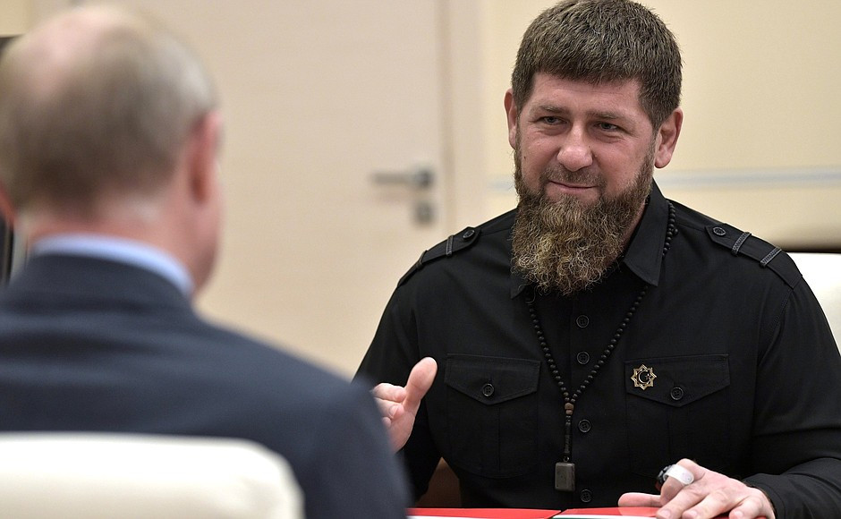 Kadyrov u Putina. Foto - kremlin.ru
