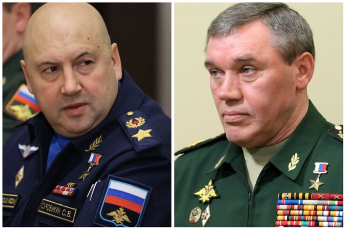 Surovikina (vľavo) v januári nahradil vo funkcii hlavného veliteľa inváznych vojsk Valerij Gerasimov. Po sobotnej vzbure sa možno obaja ocitli mimo hry. Foto - kremlin.ru