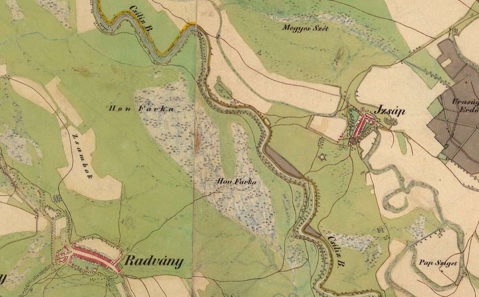 Historická mapa územia s močiarom. Foto – archív BROZ-u