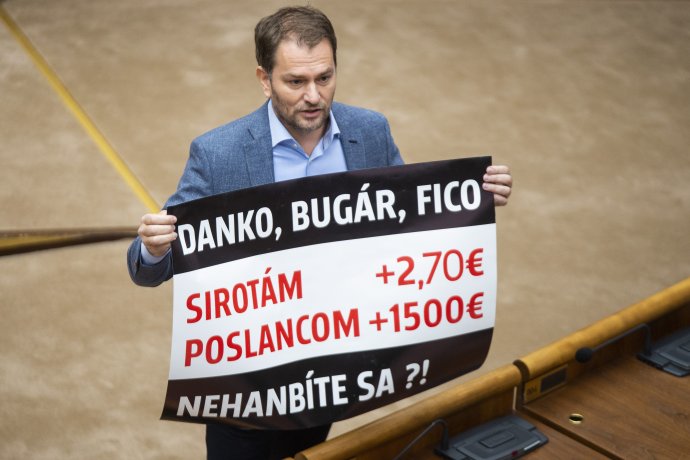 Matovič a parlamentben 2019-ben. Fotó - TASR