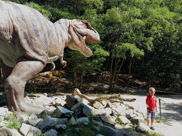 Dinosaury z bratislavskej zoo majú stáť v Nízkych Tatrách, firma chce nad Liptovským Jánom vybudovať celý areál s vláčikom, parkoviskom, reštauráciou a ďalšími atrakciami. Foto – Soňa Mäkká