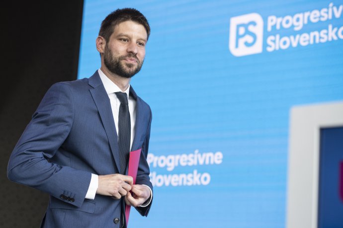 A PS elnöke, Michal Šimečka. Fotó - TASR