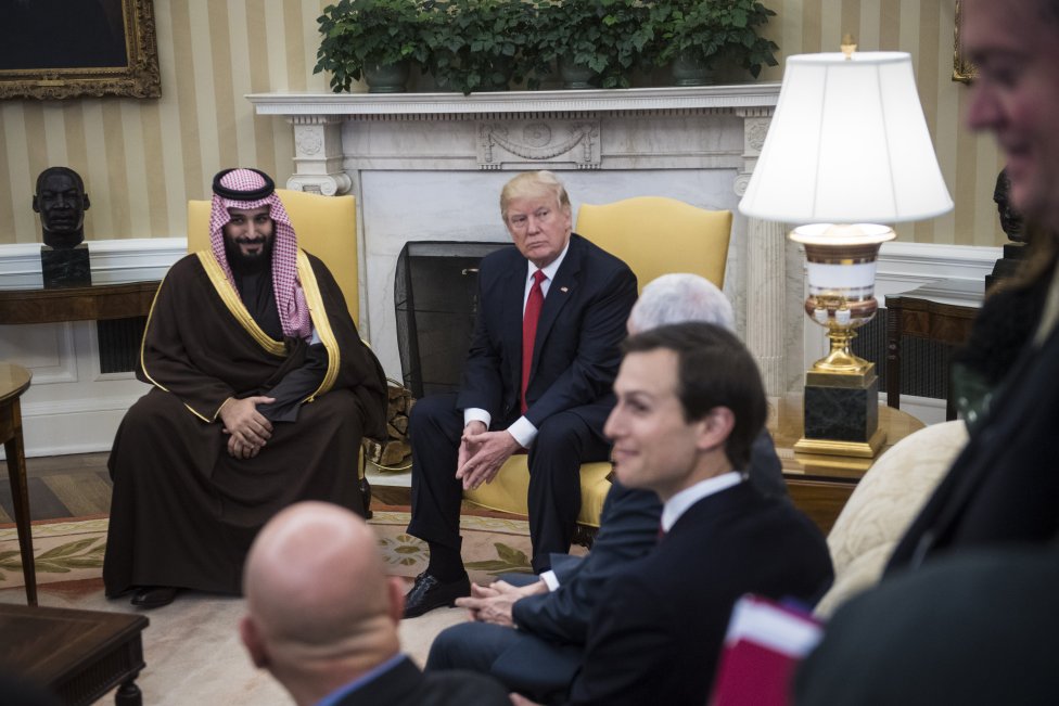 Donald Trump na stretnutí s Muhammadom bin Salmánom. Foto - Jabin Botsford/Washington Post