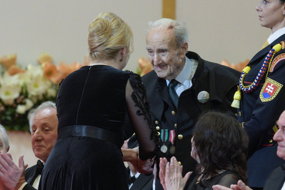 Karol Mikuláš s prezidentkou. Foto - TASR