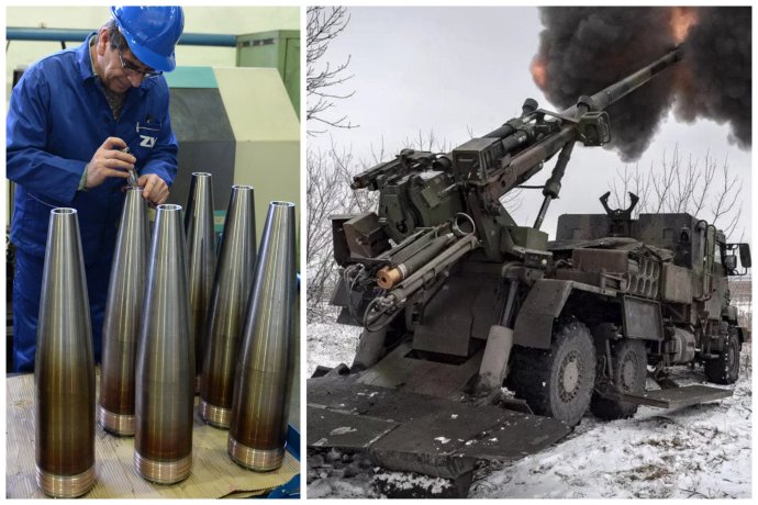 Slovensko je jednou z jedenástich krajín EÚ, kde sa vyrába delostrelecká munícia. Foto - TASR/ukrajinský generálny štáb