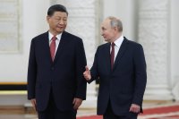 Si Ťin-pching a Vladimir Putin v Kremli. Foto - TASR/AP