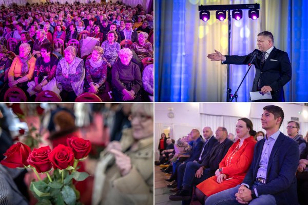 Fico na oslavách MDŽ z&nbsp;pódia reagoval na kritika Smeru: Zoberte parazóly a&nbsp;vyžeňte ho von (+ video)