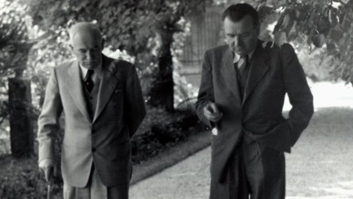 Edvard Beneš a Klement Gottwald. Foto – TASR